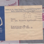 Berlin - 40 Pfg. Bauten III Ortsbrief-Vds. (501-1000g) Lichterfelde 1957