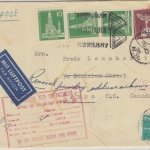 Berlin - 25 Pfg. u.a. Stadtbilder II Luftpostbrief n. CANADA SW11 - Truro 1956