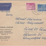 Berlin - 40+5 Pfg. Stadtbilder II Luftpostbrief i.d. SCHWEIZ Teilgebühr !! 1957