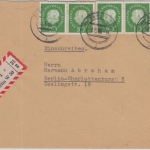 Berlin - 6x10 Pfg Heuss Medaillon Ortsbrief Einschreiben W50 Charlottenburg 1960