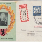 Berlin - 40 Pfg. Bed. Deutsche waagr. Paar Schmcuk-FDC Einschreiben ESST 1961