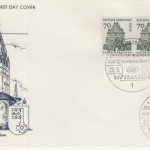 Berlin - 70 Pfg Bauwerke waagr. Paar. Schmuck-FDC ESST 29.5.65