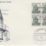 Berlin - 70 Pfg Bauwerke Viererblock Schmuck-FDC ESST 29.5.65