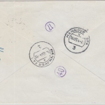 Berlin - 80 Pfg Bauwerke Viererblock Unterrand Eilortseinschreiben Hannover 1964