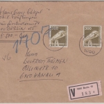 Berlin - 2x300 Pfg. Industrie/Technik Wertbrief Berlin - Hanau 1983