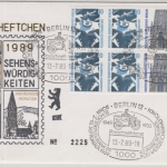 Berlin - Sehenswürdigkeiten Heftchenblatt 22 Schmuckkuvert SST 1989