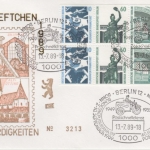 Berlin - Sehenswürdigkeiten Heftchenblatt 23 Schmuckkuvert SST 13.7.1989