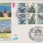 Berlin - Sehenswürdigkeiten Heftchenblatt 22 Schmuckkuvert SST 13.7.1989