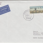 Berlin - 5 Pfg. Automatenmarke Luftpost Blindensendung n. Kulmbach 1987
