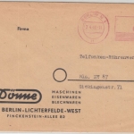 Berlin - 6 Pfg. apt. Postfreistempel Firmen-Ortsbrief Berlin N4 - 7.4.49