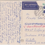 BRD - 70 Pfg. Unfallverhütung Luftpostkarte n. USA München West Lafaryette 1976
