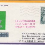 Portugal - Lufthansa Erstflug Dakar - Sao Paulo Zuleitungspost 1975