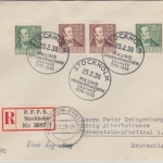 Schweden - 100. Todestag P.H. Ling Einschreibebrief/FDC ESST Stockholm 1939 n.