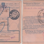 Österreich - Wien 1927 bar frankierte Paketkarte n. Maribor JUGOSLAWIEN