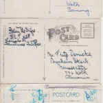 USA/Costa Rica - San Juan 1928 3 farb. Ansichtkarten bilds. frankiert n. Köln