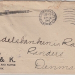 USA - 5 C. Washington Perfin Zensurbrief n. DÄNEMARK New York - Randers 1916