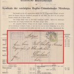 Bayern - 3 Pfg. Wappen Ausg. 1881 Drucksache Bahnpost Nürnberg Augsburg 1883