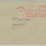 DR - Pössneck 1936 Motor & Sport 12 Pfg. AFS Brief n. Glauchau