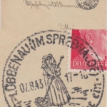 DR - Lübbenau (Spreewald) Handwerbestempel Kahn Tracht 1943 Brief n. Zittau