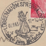 DR - Lübbenau (Spreewald) Handwerbestempel Kahn Tracht 1943 Brief n. Zittau