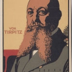 DR - Admiral von Tirpitz farbige Künstler-Portraitkarte ungelaufen ca. 1916