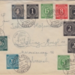 All.Bes./Kontrollrat - 3x2+1 Pfg. Ziffer u.a. Zensurbrief n. ÖSTERREICH 1947