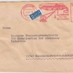 BRD - Düsseldorf 1949 20 Pfg. AFS Leo Gottwald Kräne Bagger Brief n. Mannheim