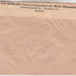 BRD - Düsseldorf 1949 20 Pfg. AFS Leo Gottwald Kräne Bagger Brief n. Mannheim