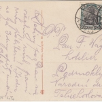 Sachsen - Riesa a. Elbe Carola- u. Handelsschule sw-AK gelaufen 1922