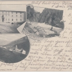 Schweiz - Brail Engadin sw-Mehrbild-AK (Gasthaus etc.) gelaufen 1904