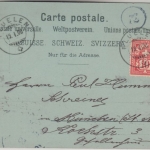Schweiz - Vierwaldstätter See Felsgalerie Mondscheinlitho gelaufen Fluelen 1900