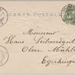 Schweiz - "Ich will euch eine Gasse machen"(Schlacht b. Sempach) Prägekarte 1903