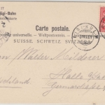 Schweiz - Vitznau Rigi-Bahn Luzern sw-AK (Dampflokomotive) gelaufen 1901