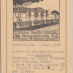 Schweiz - Lenzburg Aargau Malagakellerei Zweifel sw-Firmen-AK gelaufen 1922