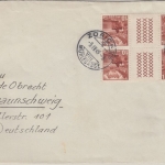 Schweiz - Landschaften Zusammendruck 2x KZ13 Zensurbrief Zürich 1949 n.