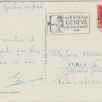 Schweiz - 25 Rp Landschaften Postkarte n. TSCHECHIEN Genf - Prag 1948