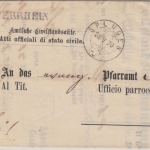 Schweiz - Hinterrhein L1 portofreier Dienstbrief Splugen - Safvien 1870