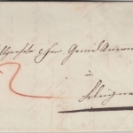 Schweiz - Zurzach 1848 K2 taxierter Brief nach (?) - mit Inhalt