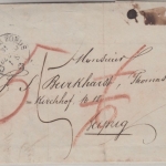 Schweiz/Sachsen - Chaux de Fonds 1855 Portobrief n. Leipzig