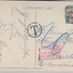 Schweiz - 10 Rp. Portomarke unfrank. Karte aus Nyíregyháza UNGARN n. Zürich 1915