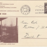 Schweiz - 10 Rp. Armbrust Ganzsache Landesausstellung Ortskarte Zürich 1939