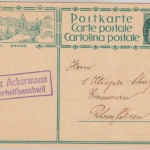 Schweiz - 10 Rp. Bildganzsache gez. Davos - Oberhelfenschwil - Rheinfelden 1930