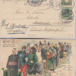 Bayern - 5+5 Pfg. Wappen/DR-Germania Karte Wörishofen 1903 Nachsendung Schweiz !