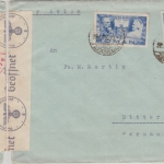 Rumänien - 15 L. 100. Geb. König Karl u.a. Luftpost Zensurbrief Bukarest 1940