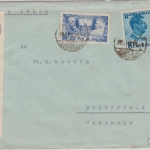 Rumänien - 15 L. 100. Geb. König Karl u.a. Luftpost Zensurbrief Bukarest 1940
