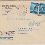 Rumänien - 2x10 L. König Karl zu Pferde Einschreibebrief Turnu Magurele 1934 n.