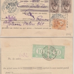 Rumänien - 5 B. Ganzsache Postanweisung+Zusatz Rosiori - Slatina 1911