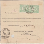 Rumänien - 5 B. Ganzsache Postanweisung+Zusatz Rosiori - Slatina 1911