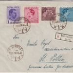 Rumänien - Verfassung Satz u.a. Einschreibebrief n. ÖSTERREICH Bukarest 1938