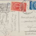 Rumänien - 20+55 B. Weltfestspiele Jugend Karte n. CSSR SST Bukarest - Prag 1953